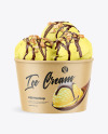 Kraft Ice Cream Cup Mockup - Front View