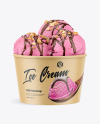 Kraft Ice Cream Cup Mockup - Front View