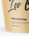 Kraft Ice Cream Cup Mockup - Front View