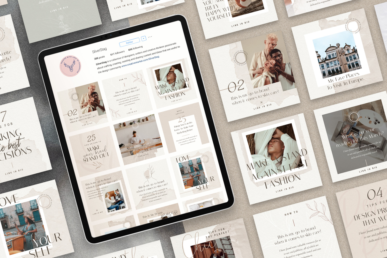 PS + Canva - Elodie Social Media Templates Pack PS + Canva - Elodie Social Media Templates Pack