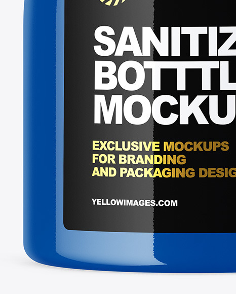 Glossy Sanitizer Bottle Mockup