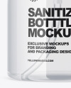 Clear Sanitizer Bottle w/ Glossy Cap Mockup