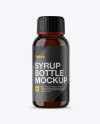 Amber Glass Syrup Bottle Mockup