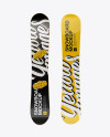 Snowboard Mockup - Front &amp; Back View