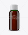 Green Glass Bottle With Red Syrup Mockup Green Glass Bottle With Red Syrup Mockup