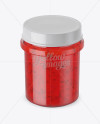 Glass Jar With Raspberry Jam Mockup (High-Angle Shot)