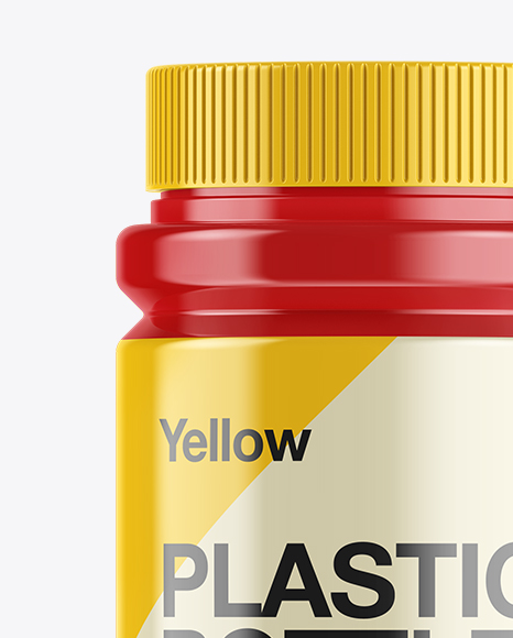 Glossy Plastic Pill Bottle Mockup