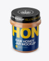 Glass Raw Honey Jar Mockup (High-Angle Shot)