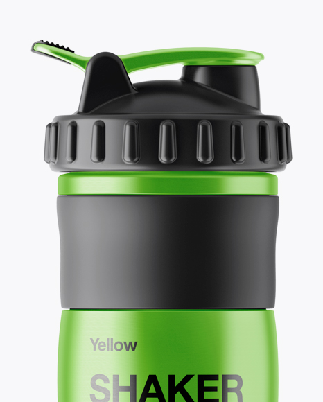 Metallic Shaker Bottle Mockup