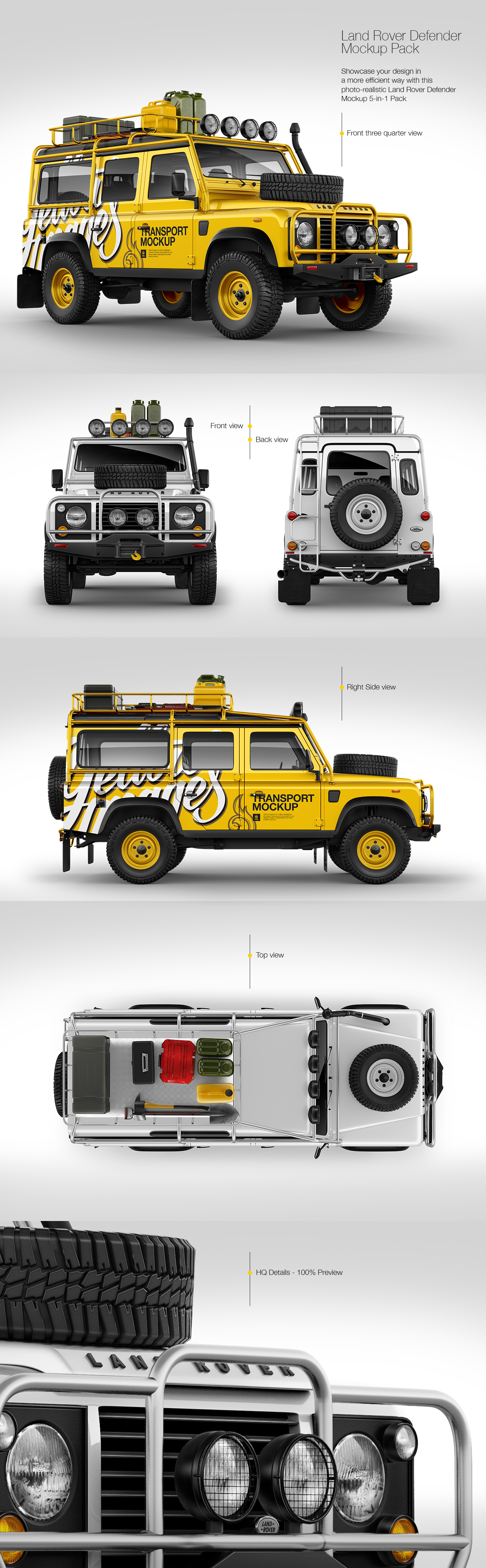 Land Rover Defender Mockup Pack