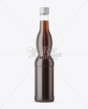 Glossy Plastic Bottle with Dark Drink Mockup