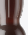 Glossy Plastic Bottle with Dark Drink Mockup