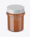 Glass Jar With Sauce Mockup (High-Angle Shot)