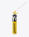 Open Pu-Foam Glossy Spray Can Mockup Open Pu-Foam Glossy Spray Can Mockup