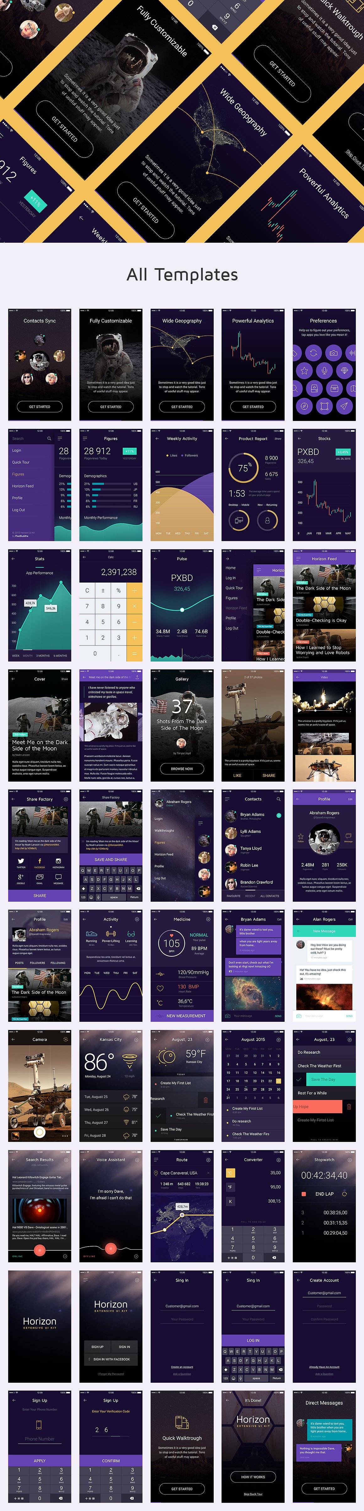 Horizon Mobile UI Horizon Mobile UI