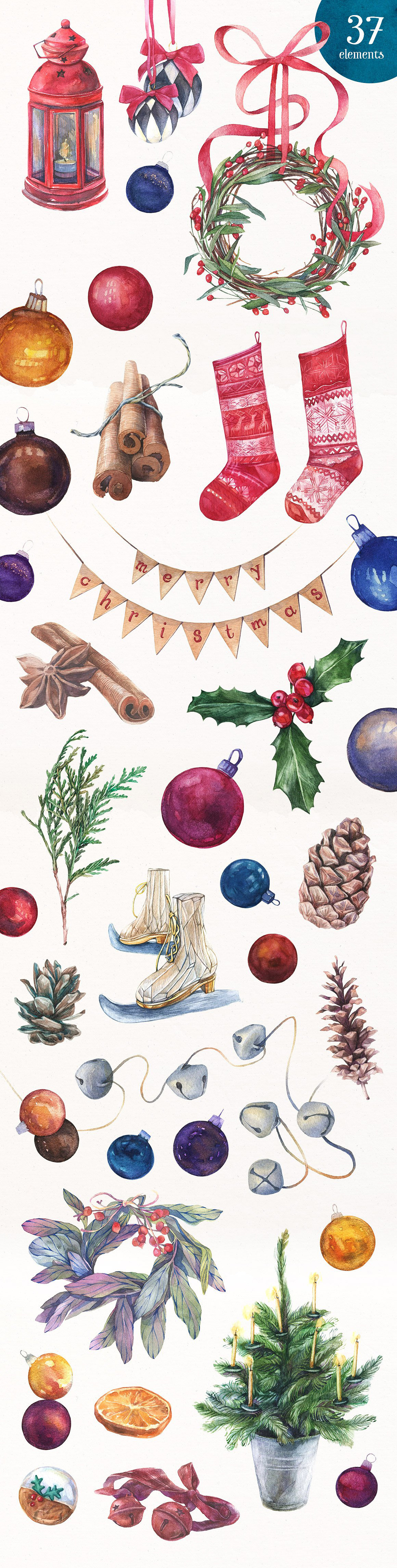 Licorice Christmas Watercolor Kit Licorice Christmas Watercolor Kit