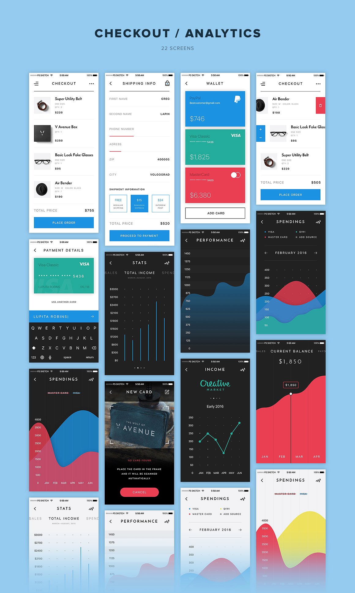 V Avenue Mobile UI Kit V Avenue Mobile UI Kit