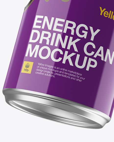 250ml Glossy Aluminium Can Mockup