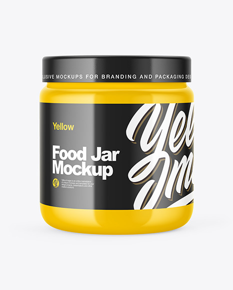 Glossy Food Jar Mockup - Food packaging mockup