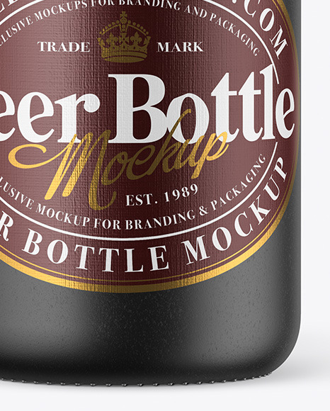 32 oz Ceramic Beer Bottle Mockup