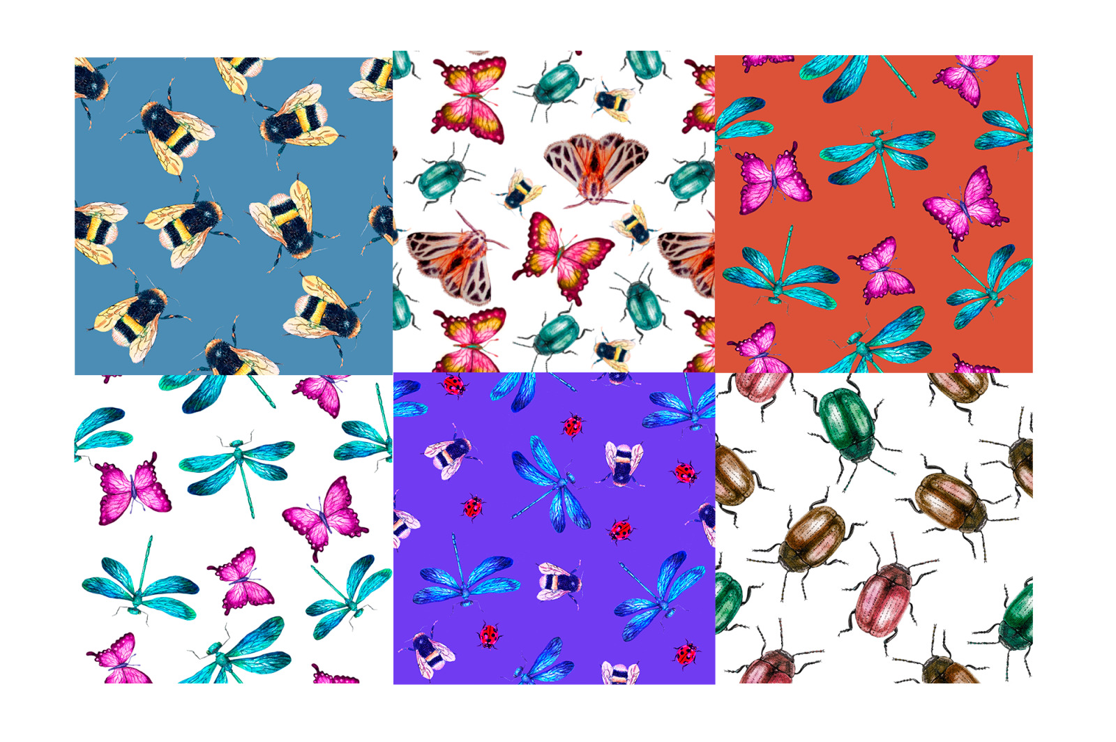 Watercolor Insect Clipart collection