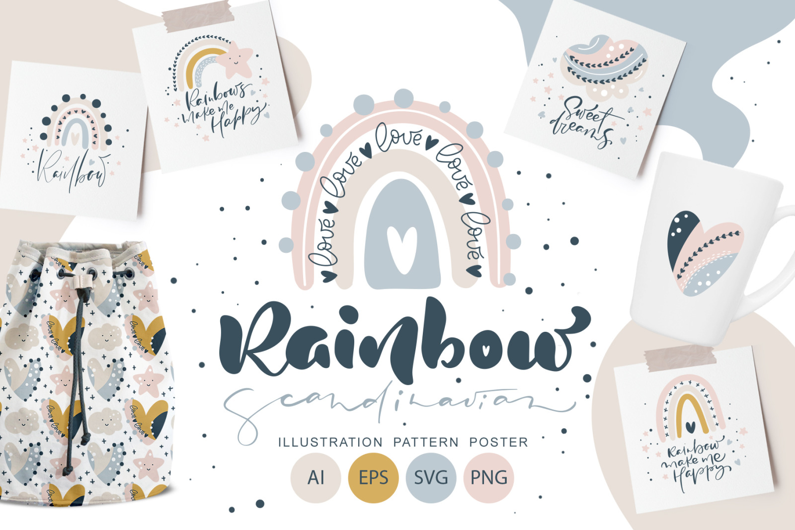 Rainbow scandinavian SVG