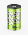 Glossy Metallic Can Mockup