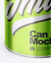 Glossy Metallic Can Mockup