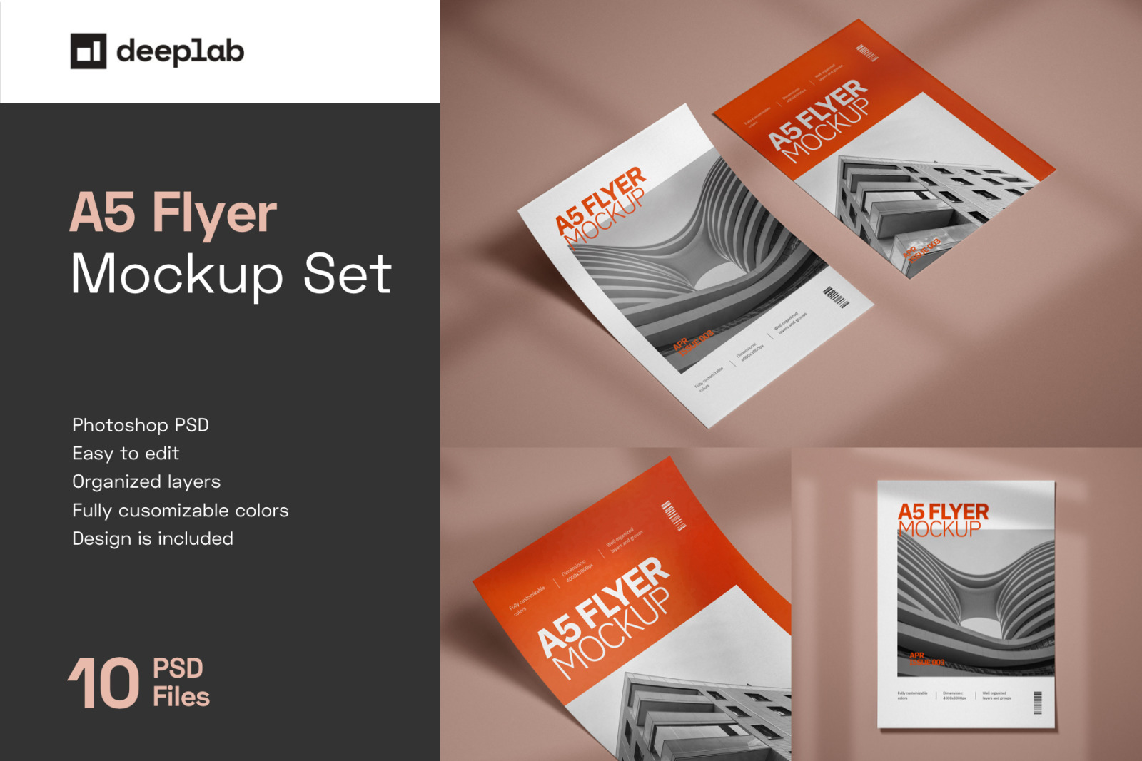 A5 Flyer Mockup Set