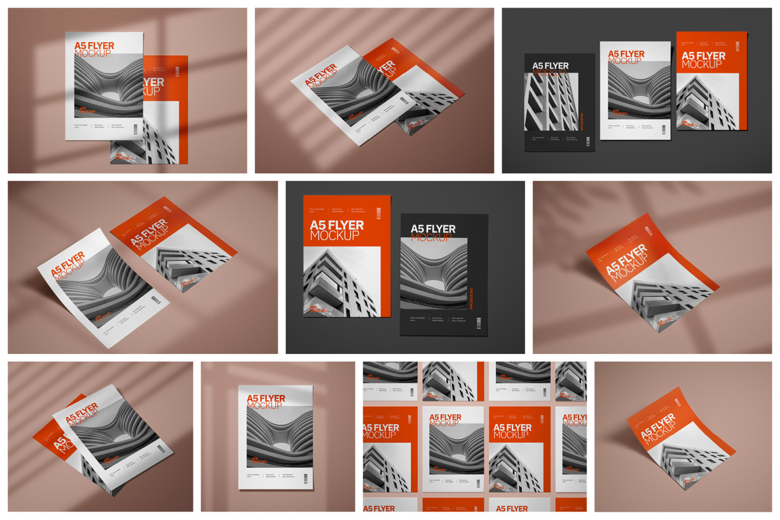 A5 Flyer Mockup Set A5 Flyer Mockup Set