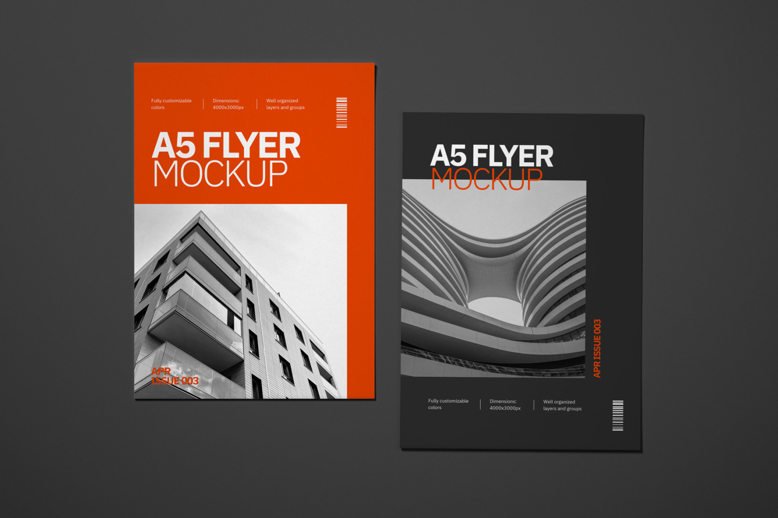 A5 Flyer Mockup Set