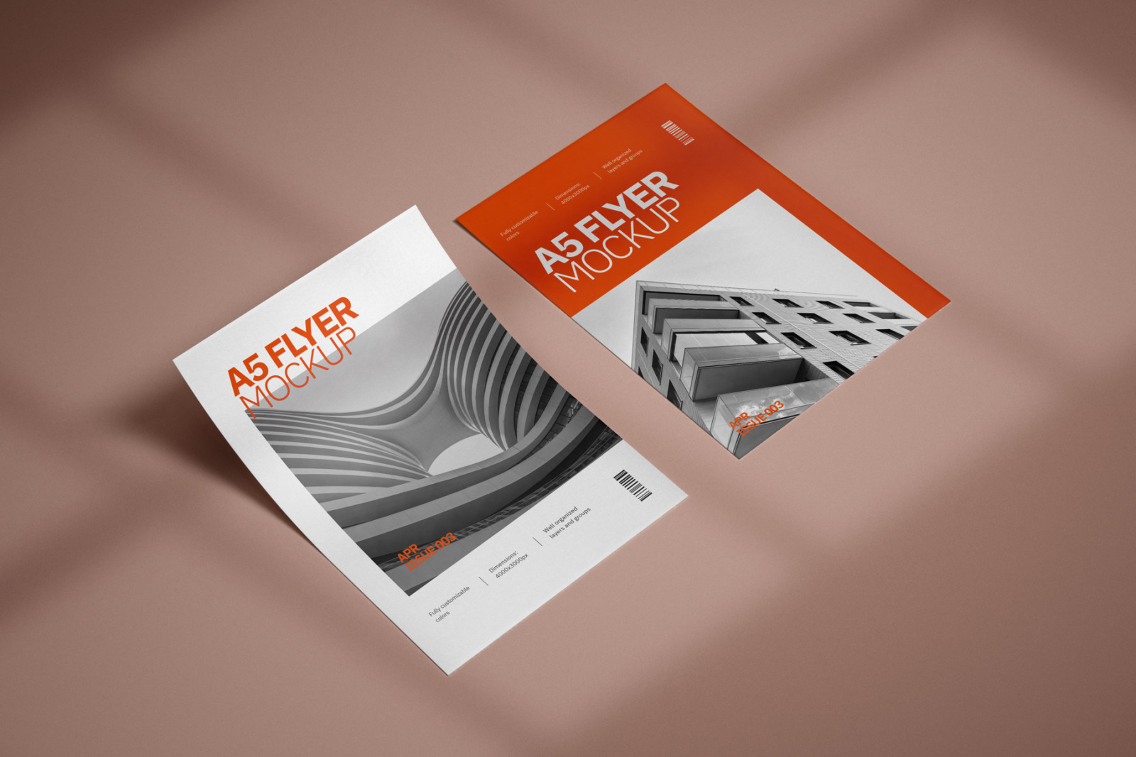 A5 Flyer Mockup Set