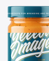 Clear Glass Jar with Chipotle Sauce Mockup