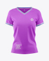 Women’s V-Neck T-Shirt Mockup Front View