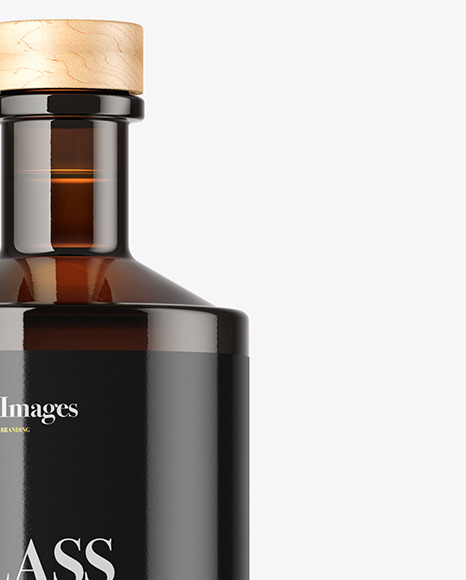 Amber Glass Bottle Mockup