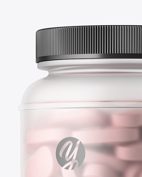 Frosted Pills Bottle Mockup