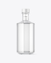 Clear Glass Vodka Bottle Mockup