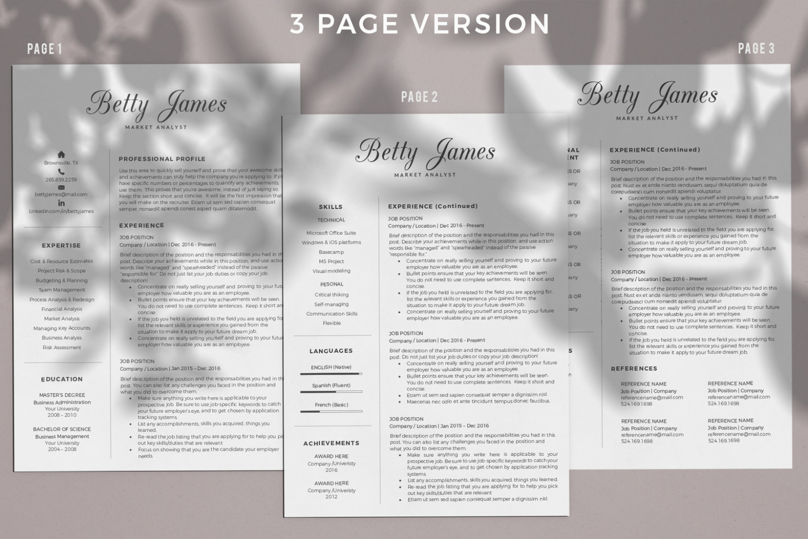 Market Analyst Professional Resume. Minimalist Resume, CV, matching Cover letter and references Market Analyst Professional Resume. Minimalist Resume, CV, matching Cover letter and references