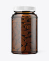 Amber Pills Bottle Mockup