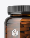 Amber Pills Bottle Mockup