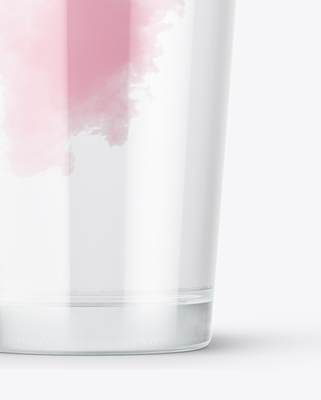 Sachet With Powder &amp; Water Glass Mockup