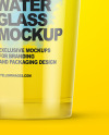 Sachet With Powder & Water Glass Mockup