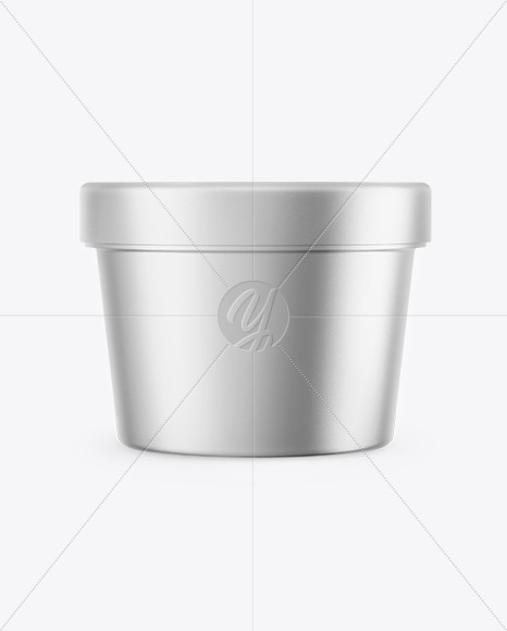Metallic Cosmetic Cream Jar Mockup