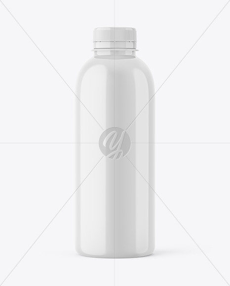 Glossy Plastic Bottle Mockup