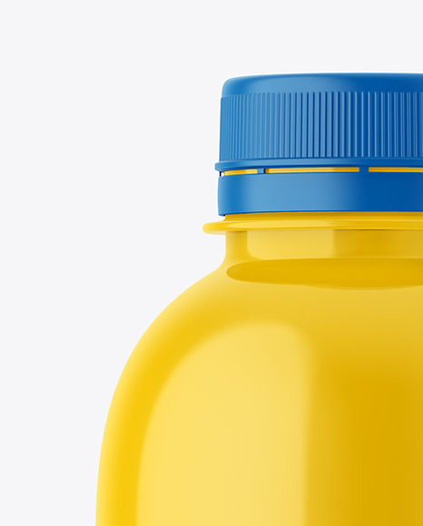 Glossy Plastic Bottle Mockup