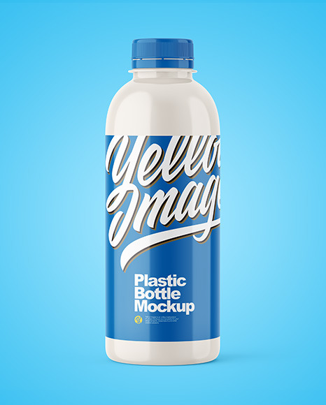 Glossy Plastic Bottle Mockup