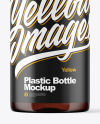 Amber Plastic Bottle Mockup