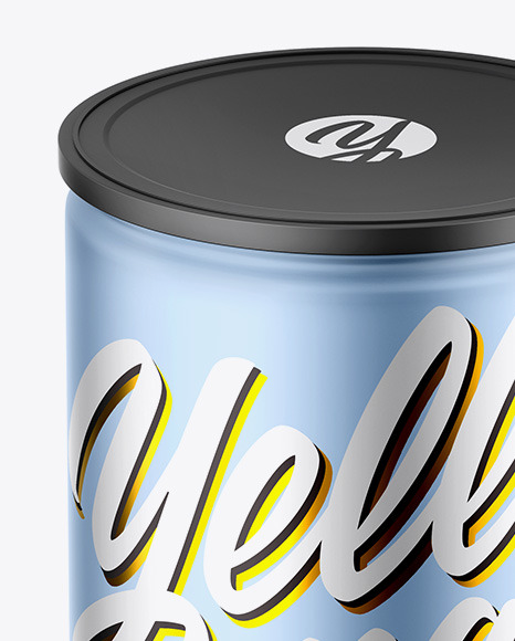 Matte Metallic Can Mockup