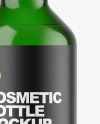 Green Glass Cosmetic Bottle Mockup