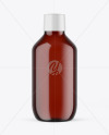 Dark Amber Glass Cosmetic Bottle Mockup